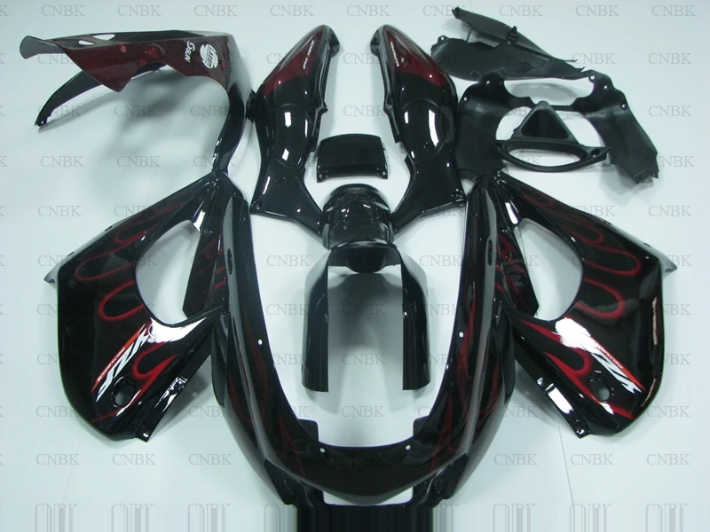 Обтекатели набор для всего тела YZF 1000R 98 99 кузова Thunderace 1997 - 2007 черная и красная
