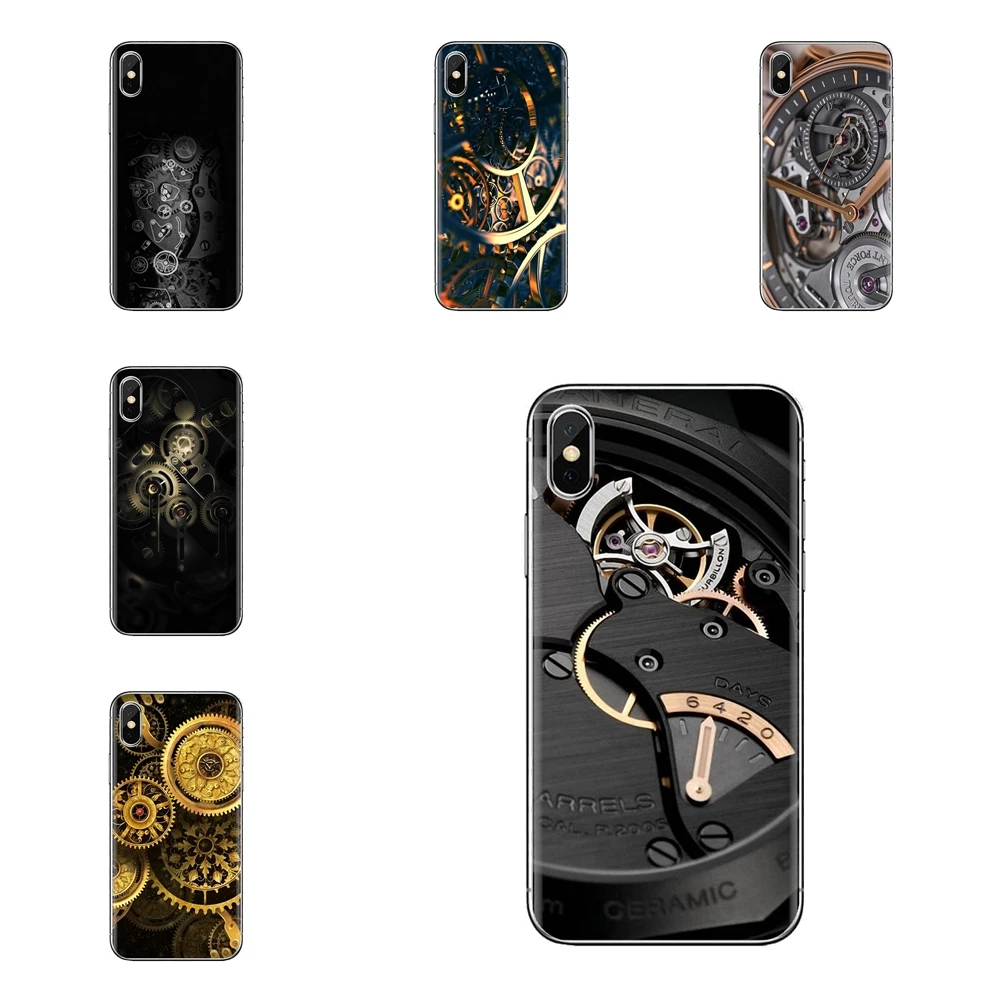 Skeleton Automatic Mechanical Soft Transparent Shell Cases For iPod Touch Apple iPhone 4 4S 5 5S SE 5C 6 6S 7 8 X XR XS Plus MAX |