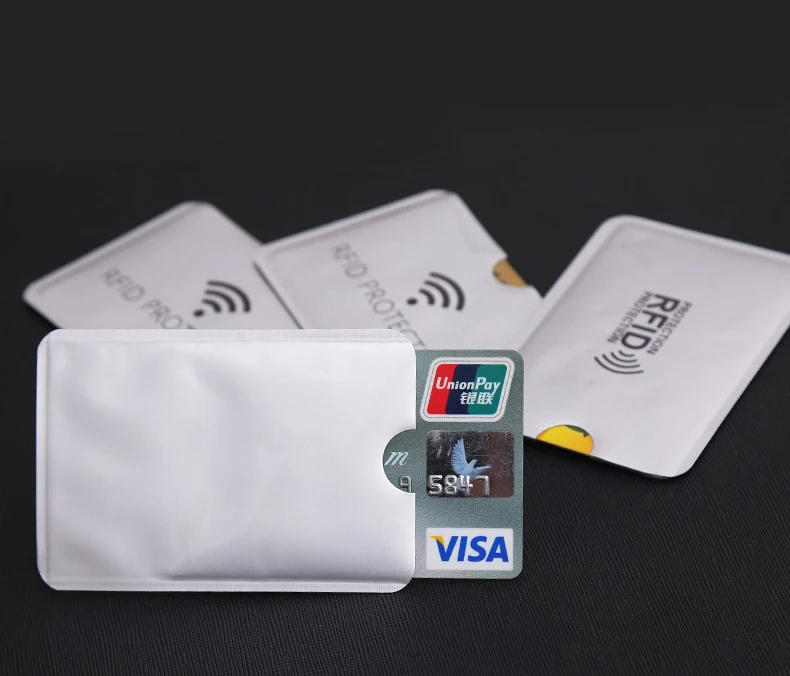 10 шт. алюминиевая RFID визитница блокирующий банк анти вор Кошелек защитный чехол кредитные карты Чехол безопасный ридер Интеллектуальный щит