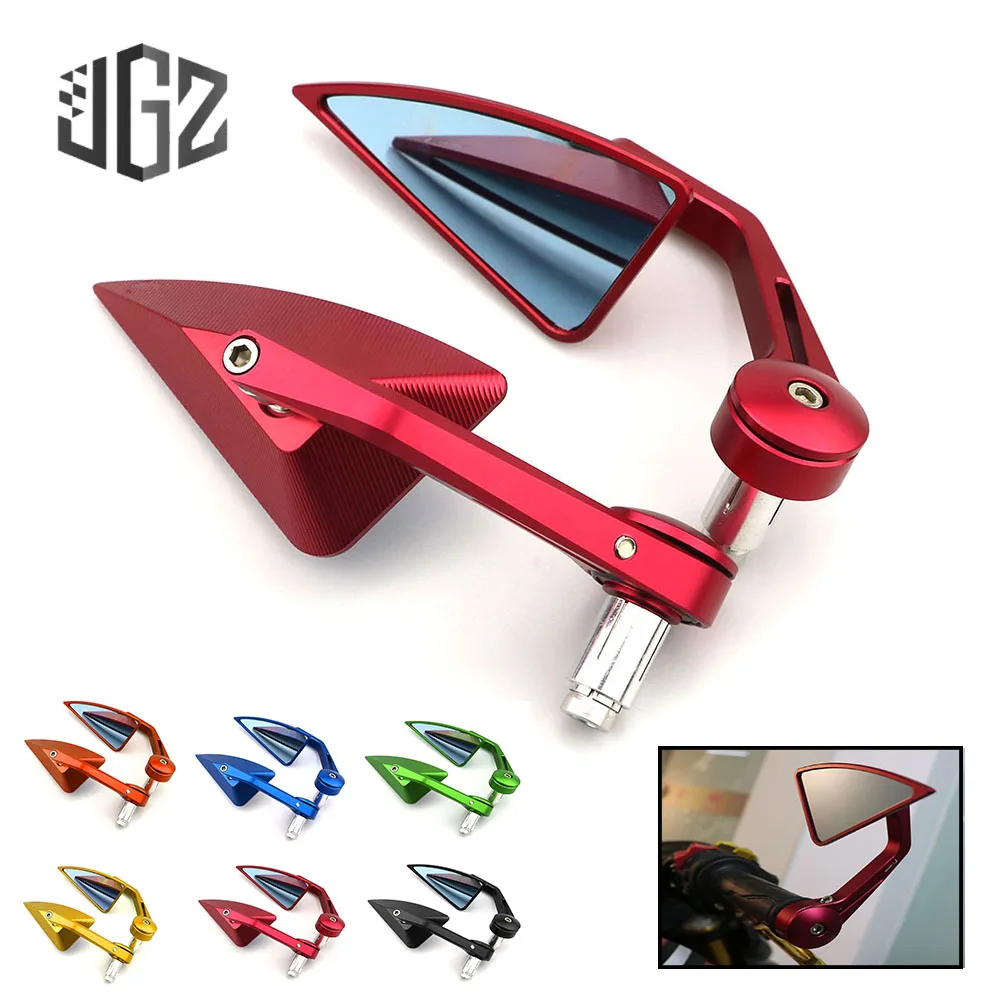 

Universal Pair 22mm Aluminum Motorcycle Handlebar Bar End Side Rear View Mirrors for Honda Kawasaki Z1000 Yamaha R25 Accessories