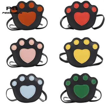 

Girls PU Bag Bear Paw Crossbody Shoulder Bags Kids Cartoon Mini Coin Purses