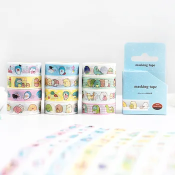 

Kawaii Cartoon Sumikko Gurashi Whale Bullet Journal Washi Tape Adhesive Tape DIY Scrapbooking Sticker Label Masking Tape