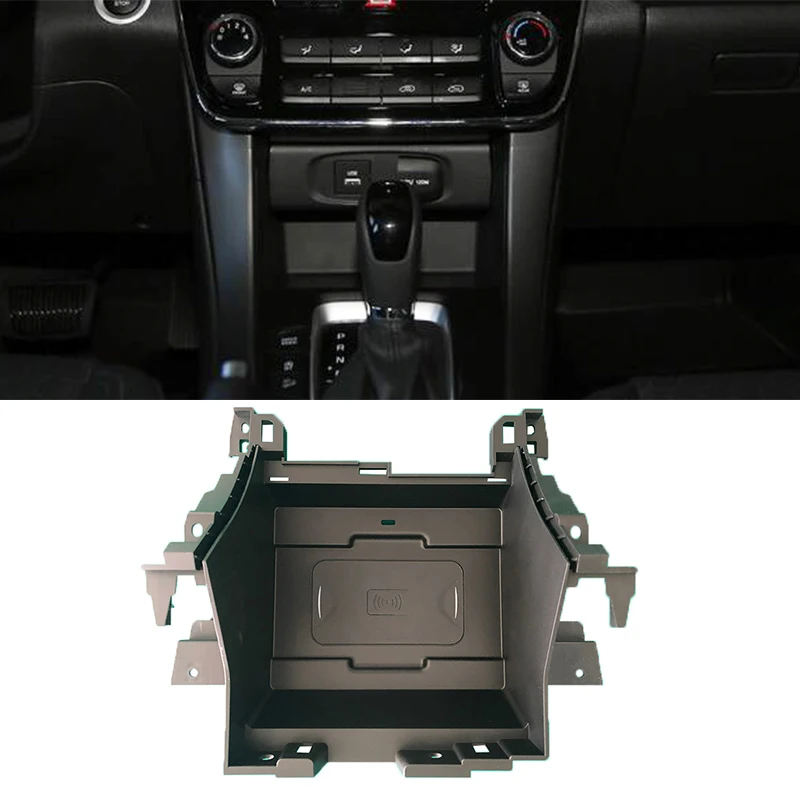 

10W car wireless qi charger mobile charger fast charging phone holder center console trim accessories for Hyundai Tucson 2018