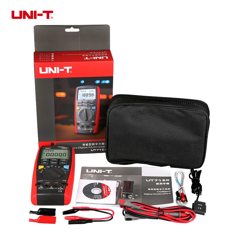 UNI-T UT71A / UT71B / UT71C / UT71D / UT71E Интеллектуальные цифровые мультиметры среднего размера; Цифровой мультиметр, USB / Bluetooth связь