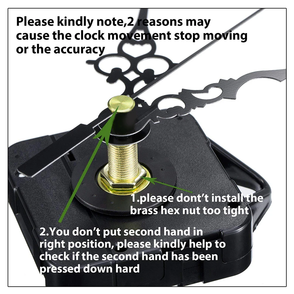 Description Picture 3 of itemHigh Torque 1 Set Classic Quartz Clock Movement Kit DIY Wall Clock Parts Accessories Replacement