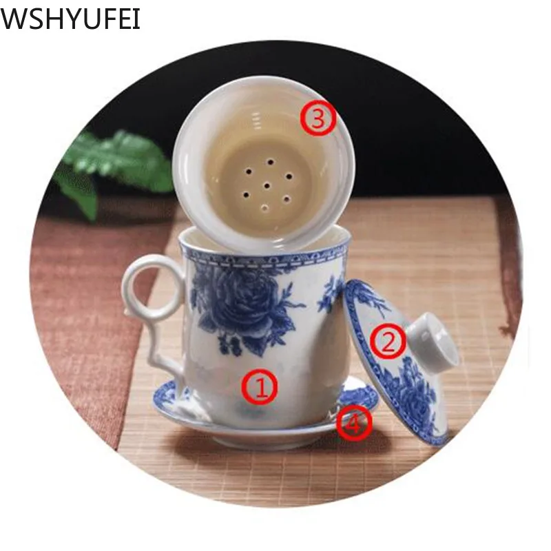 Китайская керамическая чайная чашка с ситечком чайный сервиз Oolong Pu'er дорожная