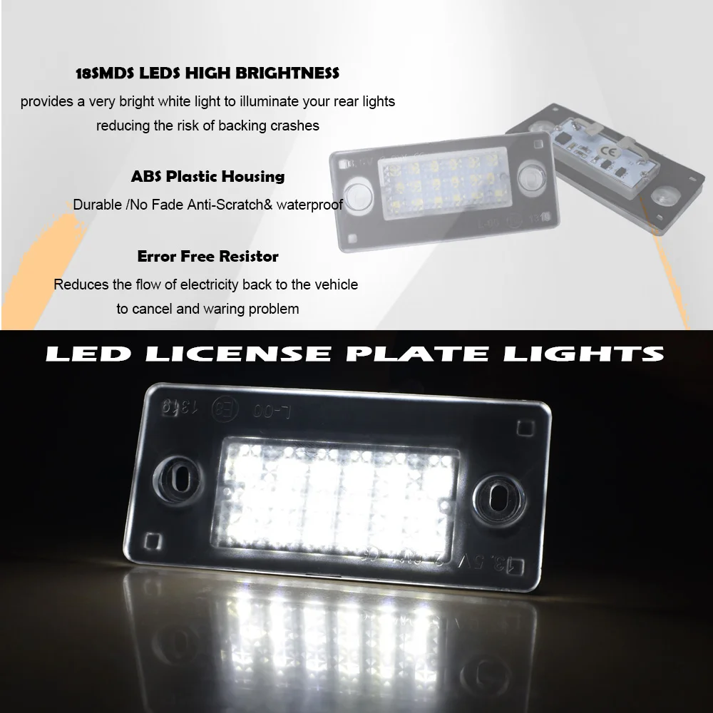 Hopstyling 2 шт./пара 18SMD светодиодный задний номерной знак светильник для Audi A4 S4 Avant RS4 B5