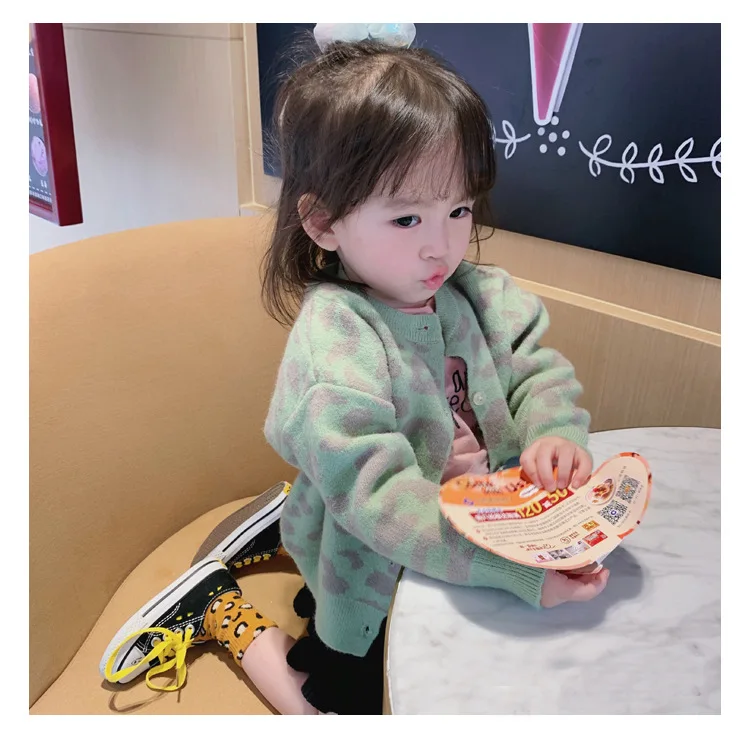 Autumn New Baby Girls Clothes Children Knitted Cardigan Casual O-neck Sweaters Toddler Kids Pocket Knitwear age 2 3 4 6 7 Y