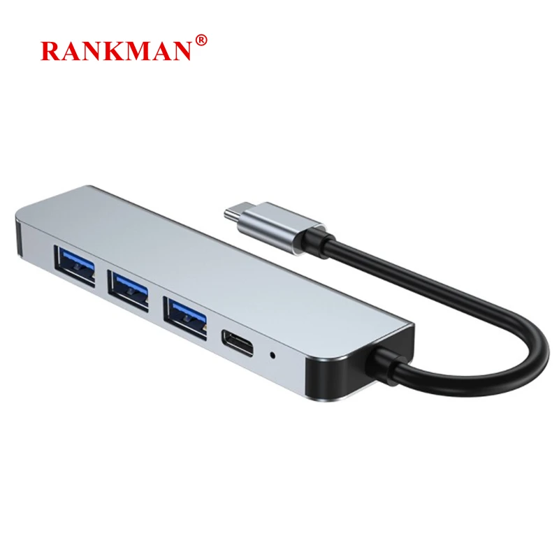 Rankman Type C to 4K HDMI-compatible USB 3.0 Adapter Dock Hub for MacBook Samsung S20 Dex Xiaomi 10 VIVO X60 Huawei MatePad TV |