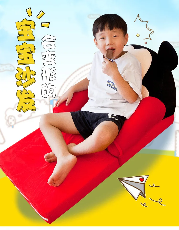 Складной детский диван с мультипликационным принтом, многофункциональное детское сиденье, скамейка, стульчик для детского сада, детский диван