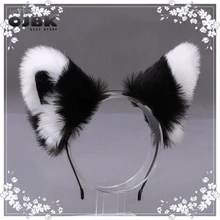 

OJBK Fox Ear Headband Anime Cosplay Beast Ear Wolf Ears Girls Kawaii Handmade Plush Animals Hair Hoop Cute Cat Hair Accessories