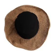 Женская Повседневная шляпа с широкими полями, складывающиеся соломенные пляжные шляпы высокого качества, модная кепка для отдыха в рыбацком стиле YL5