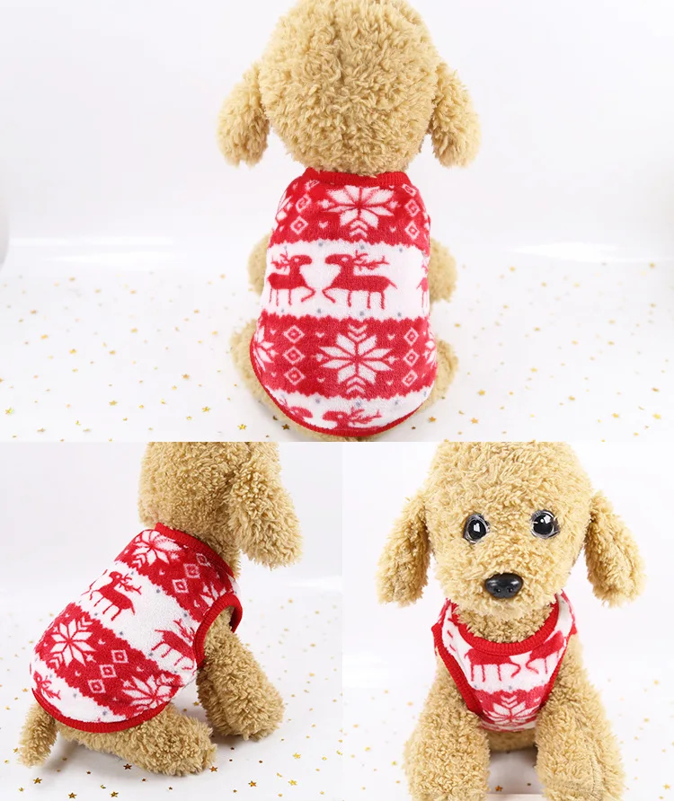 Fleece Sweater For Small Dogs With Cartoon Patterns | Dog Outfit