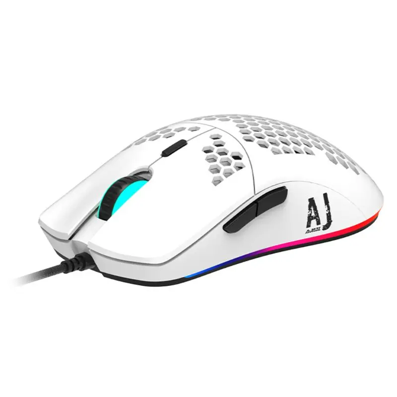 Aj390 leve com fio mouse oco para
