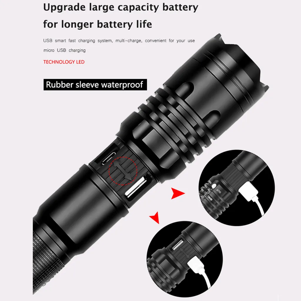 XHP50 мощный флэш-светильник светодиодный алюминиевый сплав USB Перезаряжаемый кемпинговый светильник фонарик флэш-светильник фонарь lanterna nitecore linterna