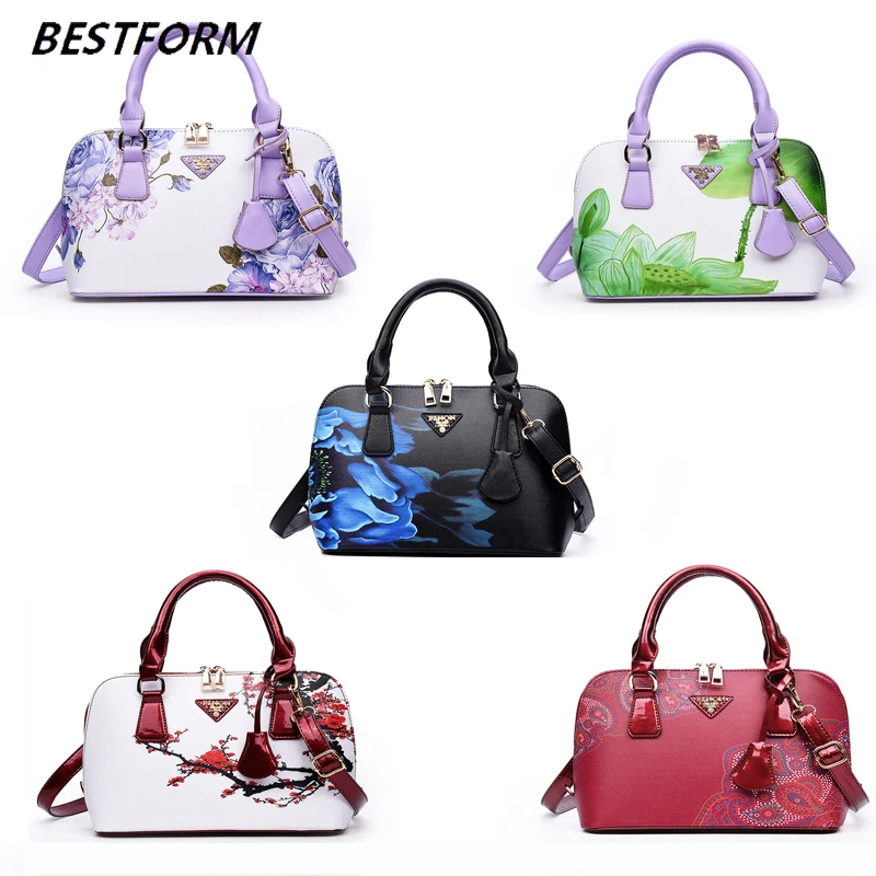 BESTFORM сумки для женщин 2019 с цветочным принтом роскошные через плечо женская