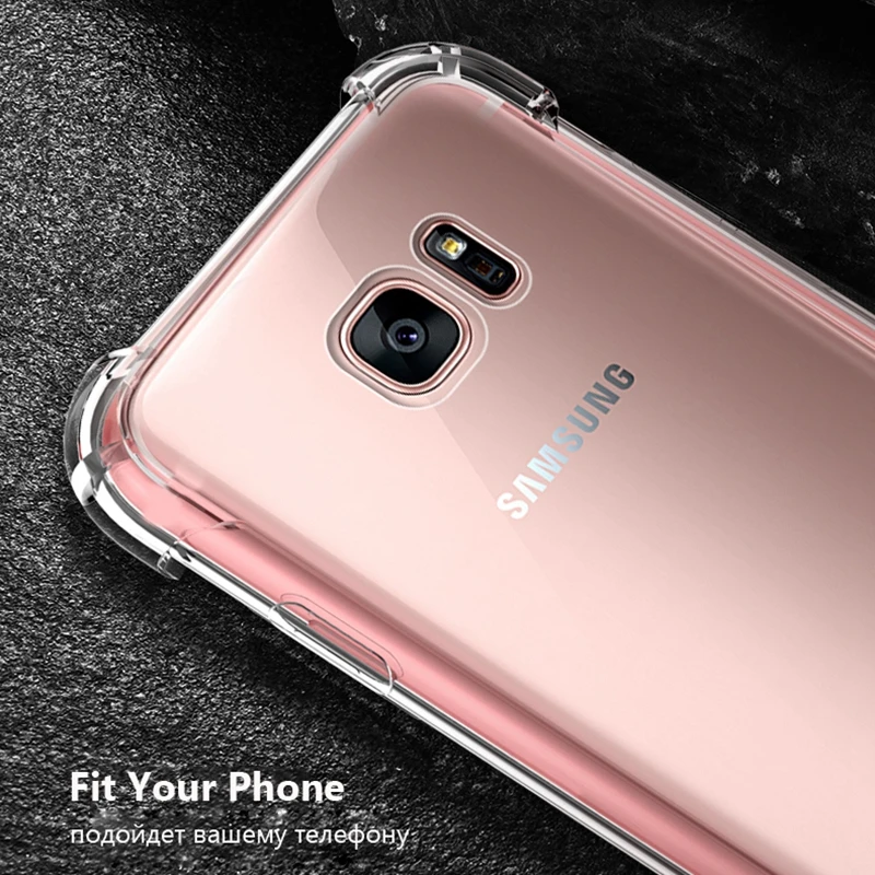Мягкий ударопрочный чехол для задней панели чехол для samsung Galaxy S6 S7 S8 S9 край A2 A3 A5 A6 A7 A8 A9 плюс CORE AIRBIG крышка