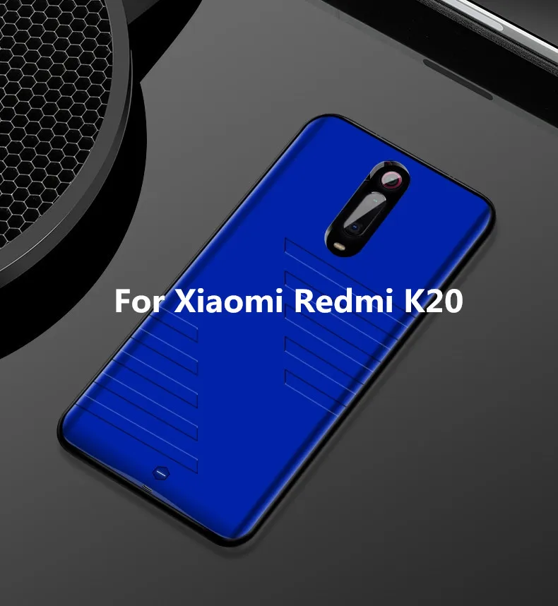Для Xiaomi Redmi K20 Pro power Bank чехол-аккумулятор для Xiaomi Redmi K20 Внешний чехол-аккумулятор 6800mAh power Case - Цвет: Blue For K20