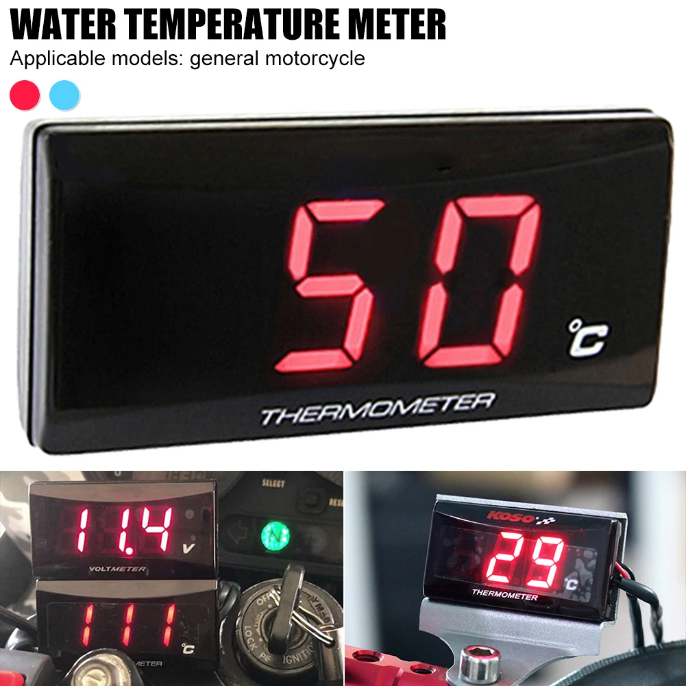 Universal Motorcycle Water Temperature Gauge Digital Water Temp Sensor