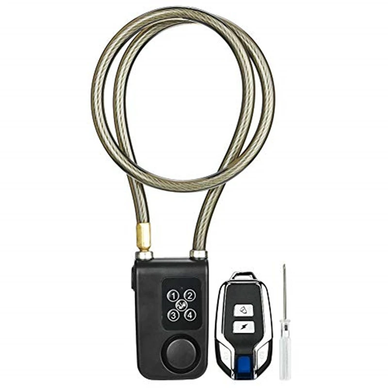 

Y787R Bike Lock Anti-Theft Security Wireless Remote Control Alarm Lock 4-Digit Led