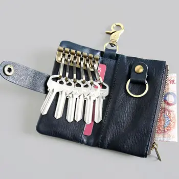 

Men's Leather Long Wallet ID Credit Card Holder Key Ring Bag Purse Handbag