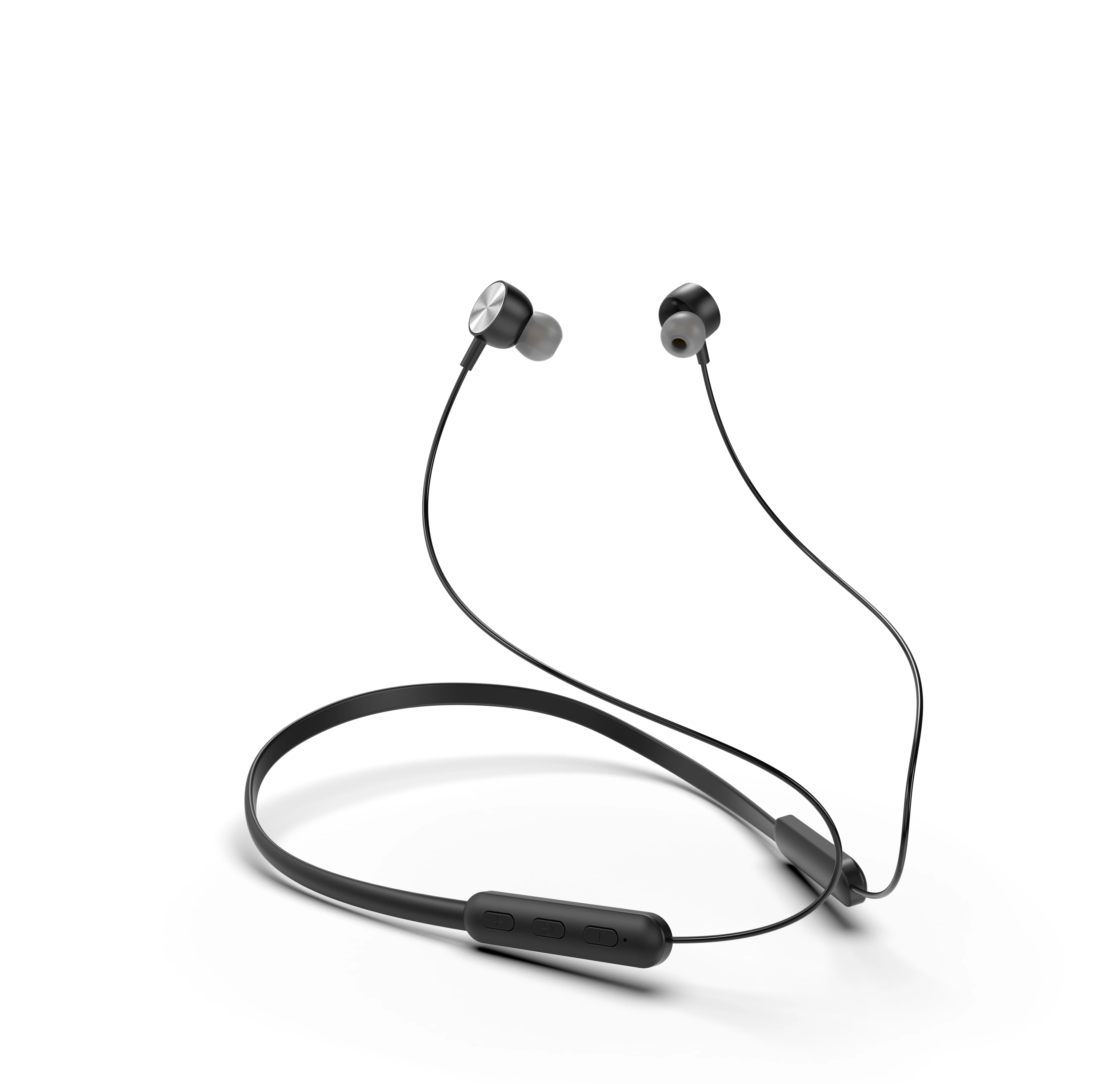 Черный AMPCOM Bluetooth наушники беспроводные Bluetooth 5,0 спортивные наушники стерео наушники с зарядным устройством для iPhone Xiaomi - Цвет: Черный