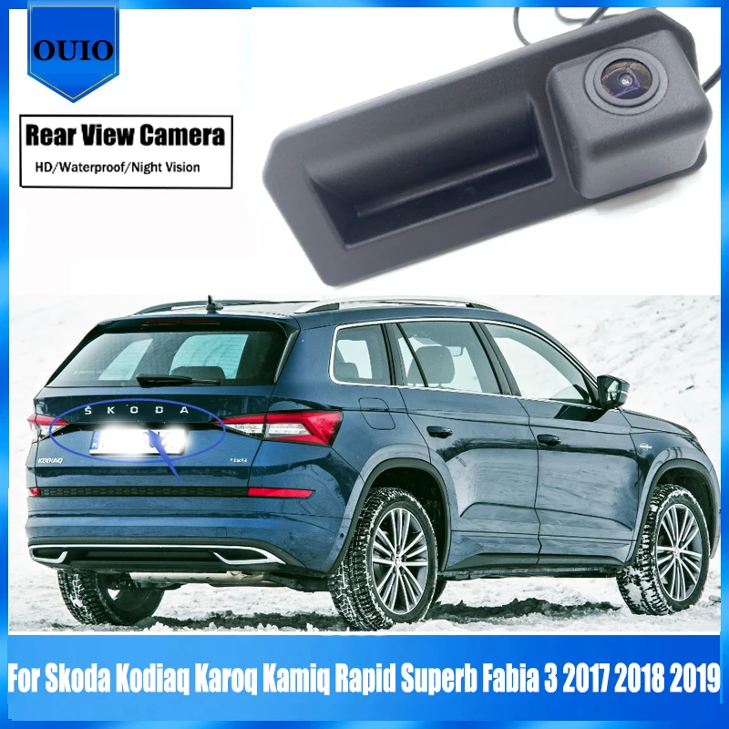 Задняя камера HD | Для Skoda Kodiaq Karoq Kamiq Rapid Superb Fabia 3 2017 2018 2019 Водонепроницаемая