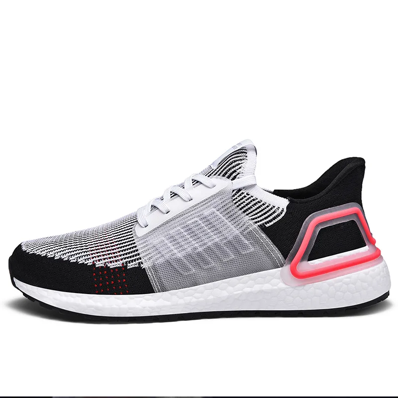 Ultra boost Ultraboost 5,0 Мужские кроссовки для бега Refract Clear коричневый Primeknit спортивные кроссовки мужские кроссовки Размер 7-11 - Цвет: white red