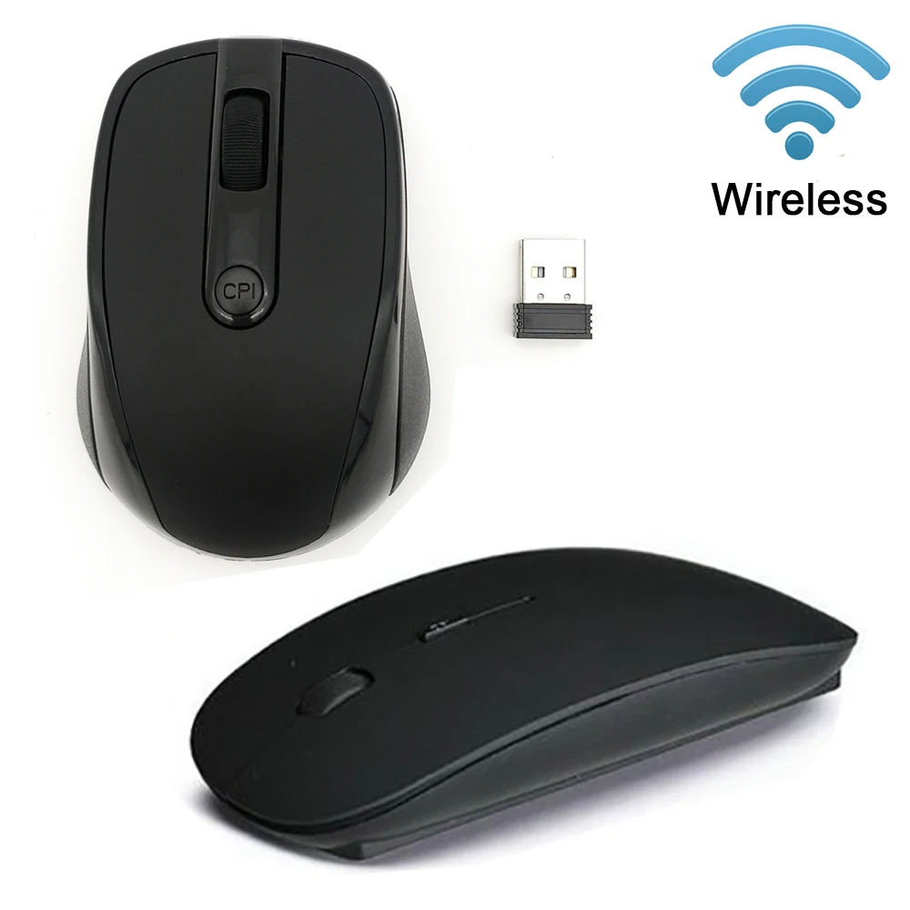 

USB Wireless Mouse 2.4G Receiver Super Slim Mouse 10M Working Distance for Computer Laptop