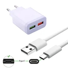 Зарядный кабель type C, настенное зарядное устройство USB для samsung Xcover 4S Note 10 Plus S8 A8 A70 9X Honor 20 pro Xiao mi A3 mi 9T Red mi Note 7