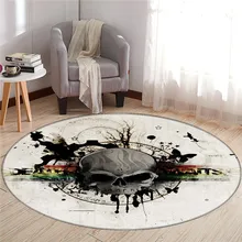 ZOOTOP круглый ковер с медведем, напольный коврик с черепом, ковер в подарок для детской комнаты, ковер в гостиную, Прямая поставка