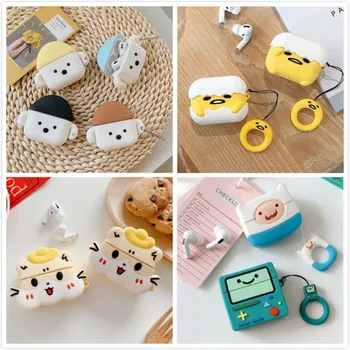 

Earphone Cases For Airpods Pro Case Cute Silicone Cartoon Case For Apple Air pods Pro Protector Cover For Earpods with Keychain