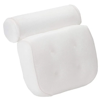 

3D Mesh Spa Bath Pillow with Suction Breathable Cups Neck and Back Support Spa Pillow for Home Hot Tub Bathroom Accersories