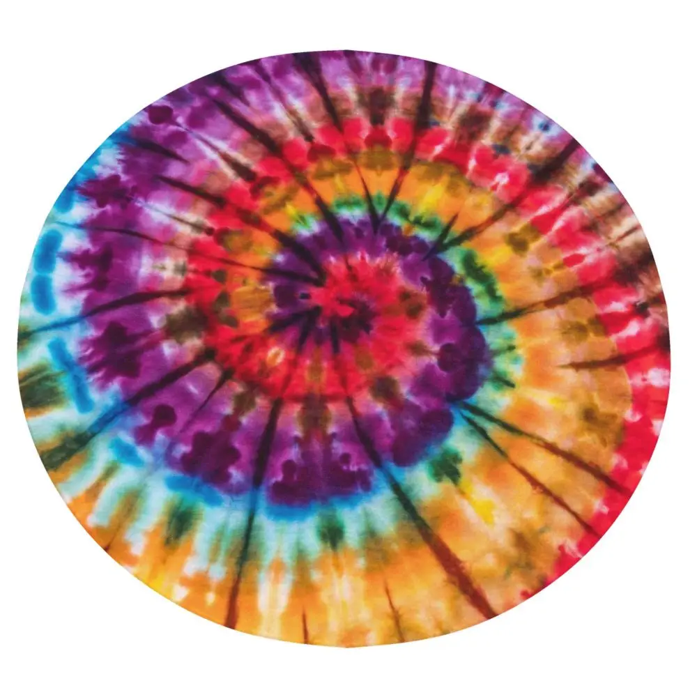 

Tie Dye Colorful Rainbow Wheel of Fortune Spin Soft Fleece Round Throw Blanket Parcel Air Conditioning Gift Game Warm