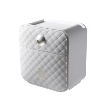 

Bathroom Storage Organizer Plastic Tissue Box Rack Drawers Wall Shelf Waterproof Makeup Cosmetic Toilet Roll Paper Towel Holder