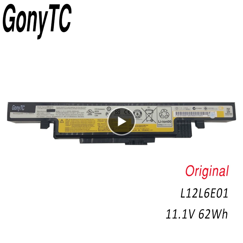Оригинальный аккумулятор GONYTC L12L6E01 для ноутбука Lenovo Y490 Y490P Y400 Y410P Y400N Y500 Y500N Y510P L11L6R02