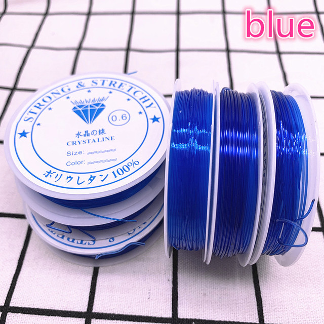 0.8 1.0mm Colourful Flexible Elastic Crystal Line Rope Cord for Jewelry Making Beading Bracelet Wire Fishing Thread Rope
