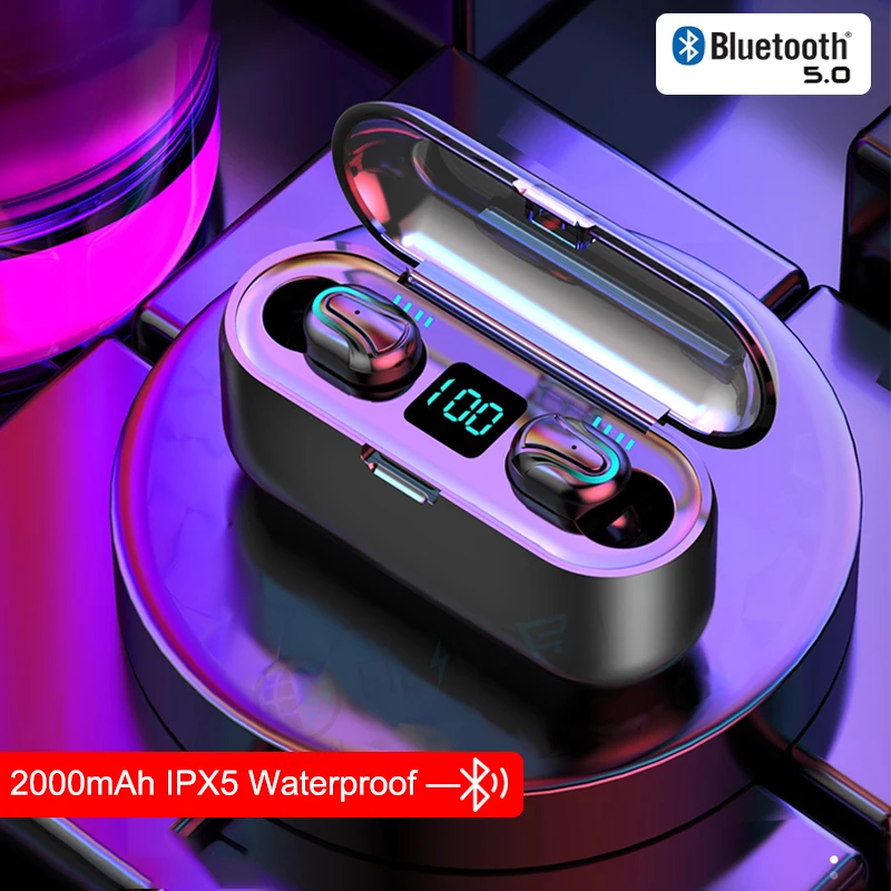 

OVISEN Bluetooth 5.0 TWS Wireless Earphones Bluetooth Earbuds Sport Earphone Deep Bass Stereo Sound LED Digital Display Headset