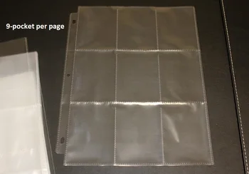 

9 Pocket Pages Protector Trading Sport Baseball Card Holder Plastic Sleeves For 3 Ring Binder 10/30/50 You Choose Quantity