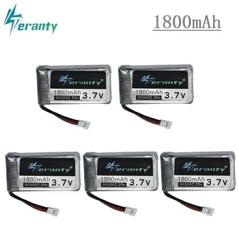 

3.7v 1800mAh Rechargeable Battery for KY601S SYMA X5 X5S X5C X5SC X5SH X5SW X5HW X5UW M18 H5P HQ898 H11D H11C lipo battery 5pcs