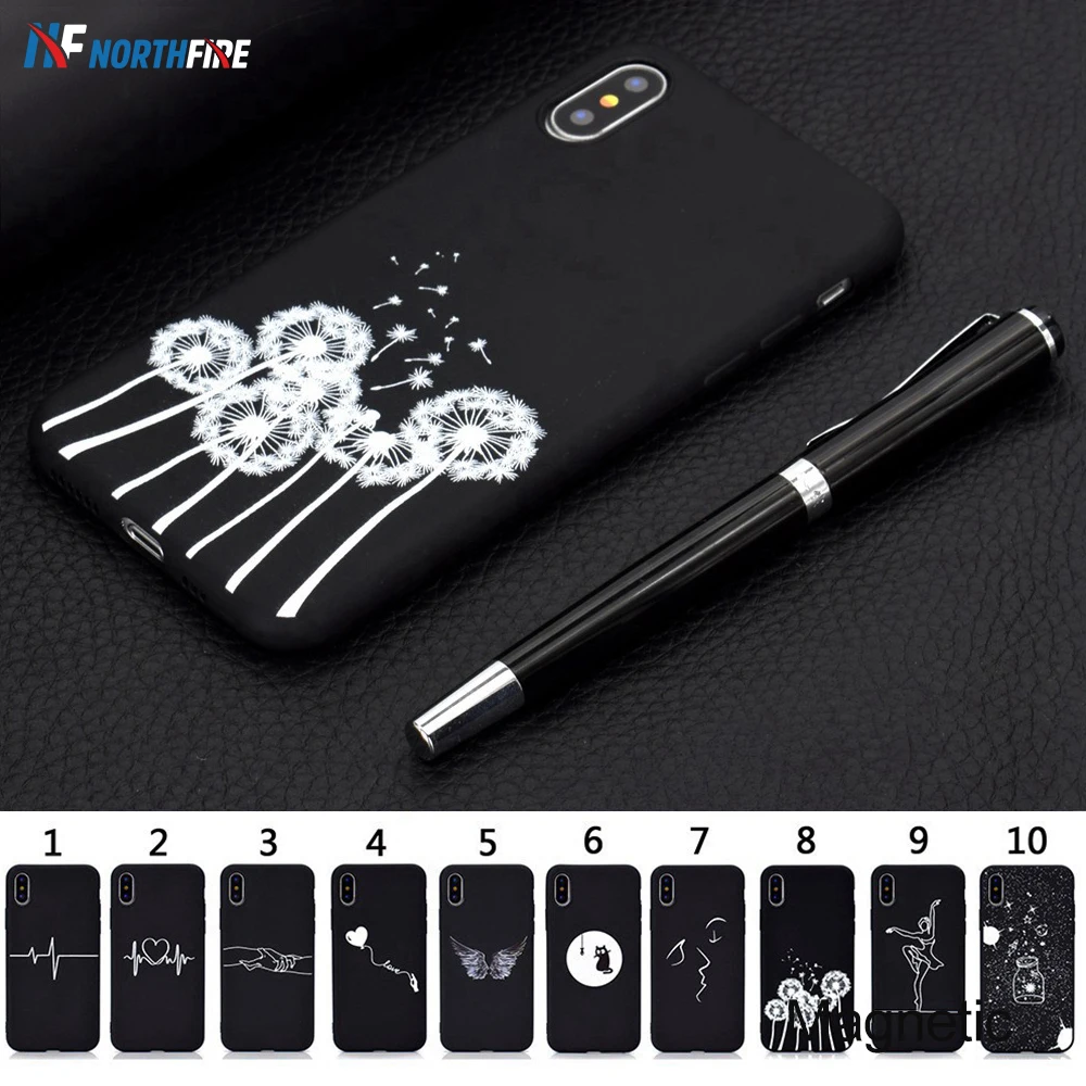 

NORTHFIRE Soft TPU Painted Phone Case For iPhone 11/11 Pro Max XR X/XS Max Silicon Painting Back Cover 6S/7/8 Plus Coque Fundas