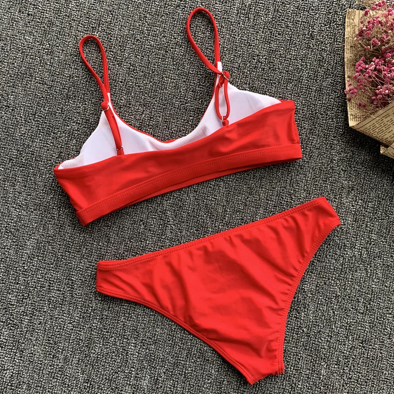 Solid Bikinis Set Triangle Swimwear Push Up Biquini Set Women Bathing Suit Summer Water Sport Beach Wear Sexy Swimsuit Push Up