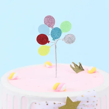 

Creative Glitter Little Balloon Iron Cake Topper Cupcake Cake Decoration Baby Shower Kids Birthday Party Wedding Favor Supplies