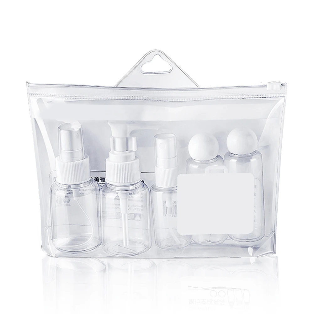 

5PCS Travel Cosmetic Refillable Jar Pot 50ML Transparent Plastic Empty Makeup Face Cream Container Bottle