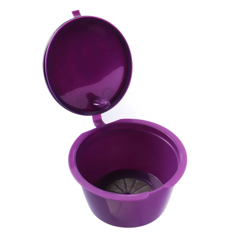 1 шт. многоразовые кофейные капсулы, фильтрующая чашка, многоразовые кофейные капсулы, капсулы для кофемашин, ложки, чайные корзины, кофейная посуда, к-чашки - Цвет: purple