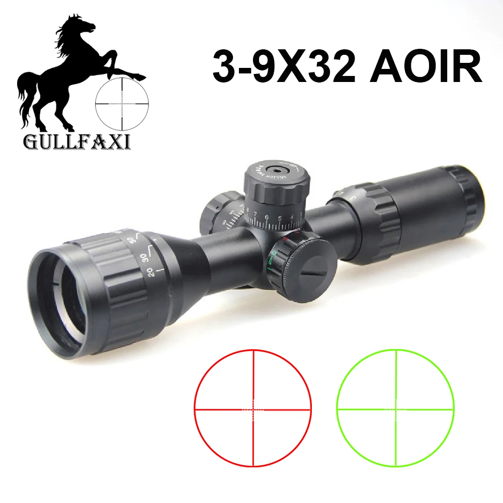 

Gullfaxi Optical Sight 3-9X32 AOIR Tactical Hunting Scope Outdoor Telescope Sight Airsoft Rifle Weapon Sight Collimator Sight