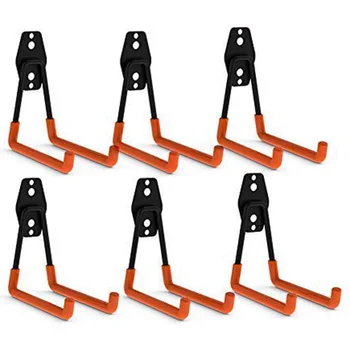 

Garage Storage Utility Double Hook, Heavy Duty Storage Tool, Long U-Shaped Hook (6 Pieces, 5.1 X5.1 X 4.3 Inches)