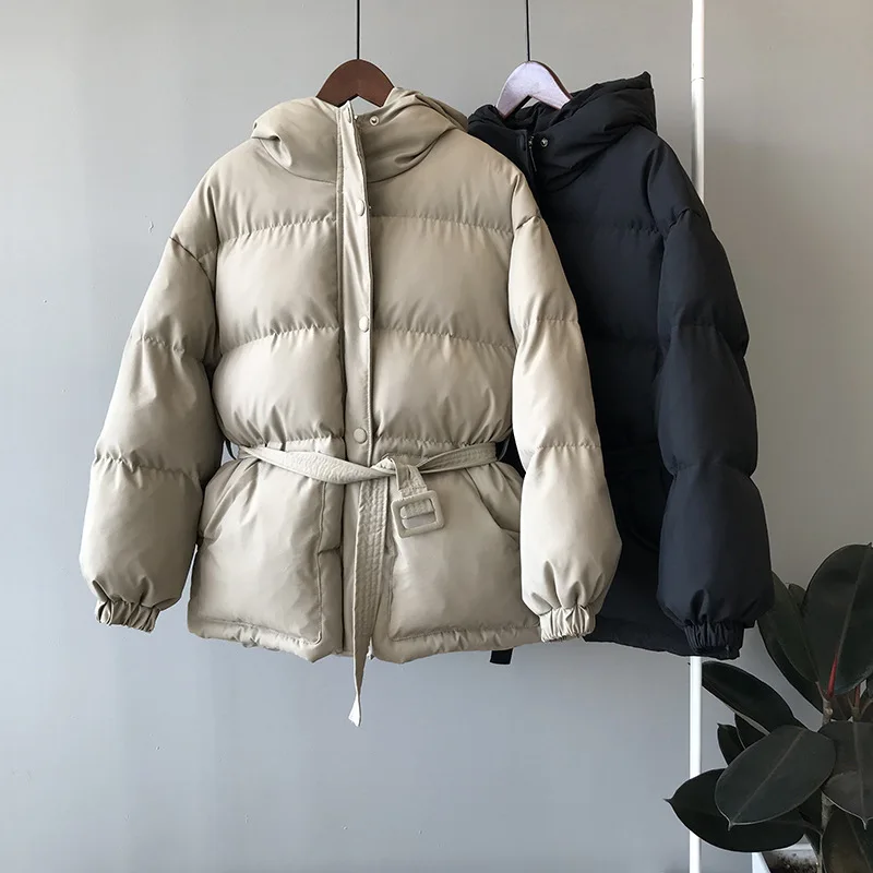 Трендовые новые парки женские зимние толстые модные свободные удобные пальто с