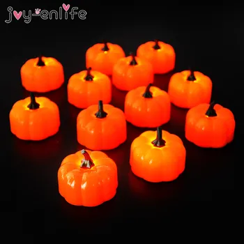

4pcs Halloween Pumpkin light Led tea light Halloween party Table decoration candle lantern lamp decor home garden haunted house