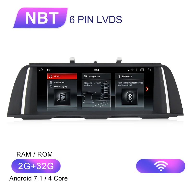 8 ядерный 4+ 64G 2DIN Android 9,0 Автомобильный gps навигатор мультимедиа для BMW 5 серии F10 F11 2010- CIC NBT радио 4G lte BT wifi - Цвет: 4core 2G 32G NBT